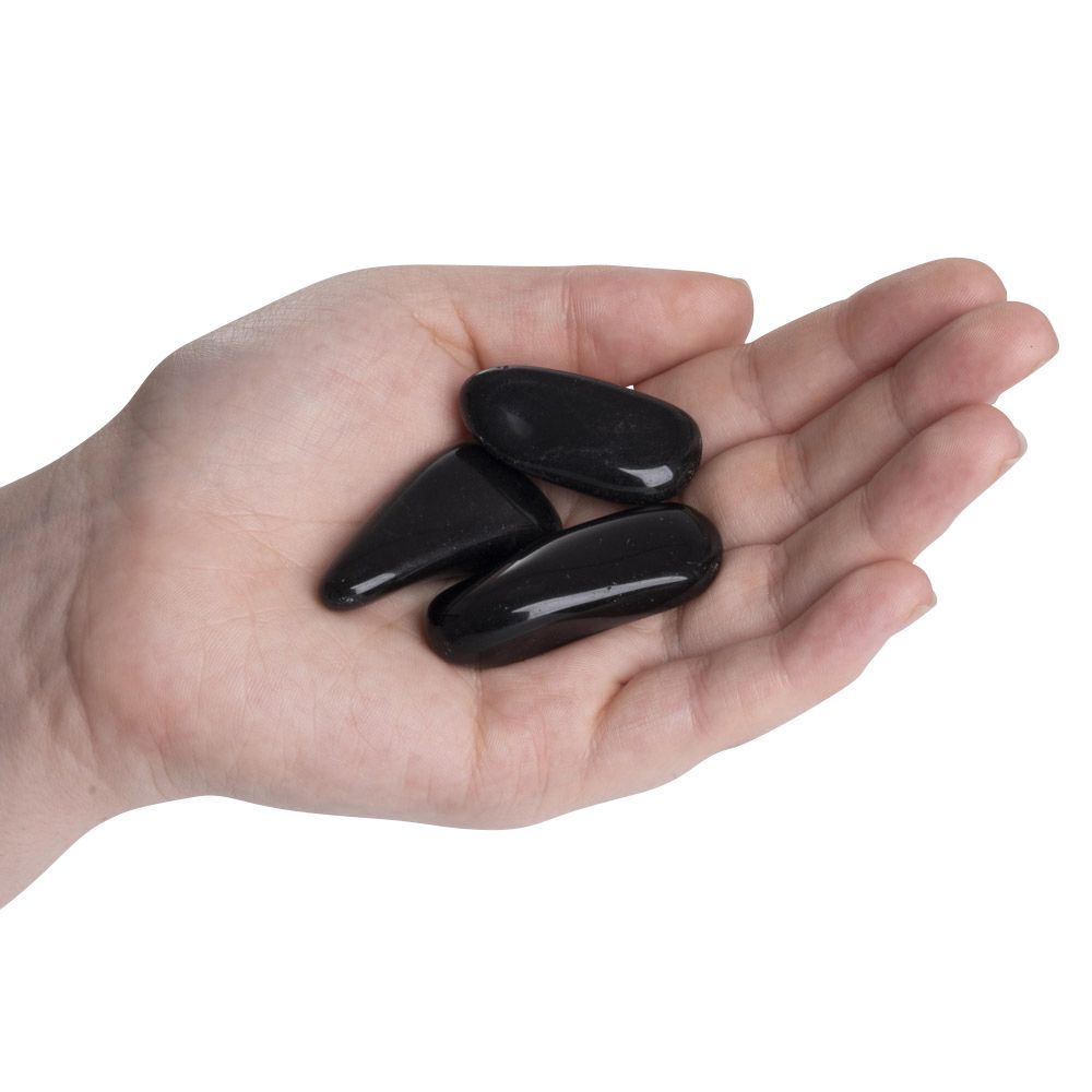 Black obsidian tumblestone large