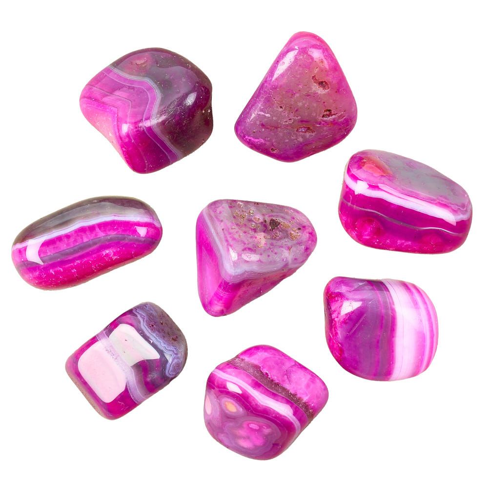 Pink Agate tumbletone medium