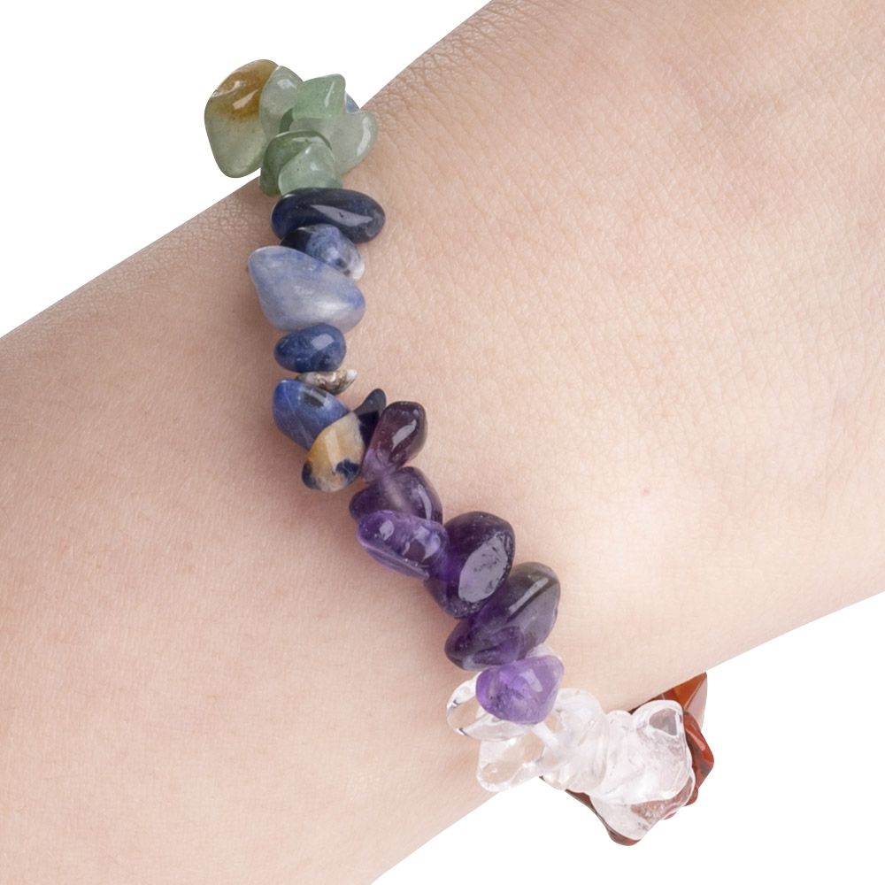 Mixed crystal chip bracelet