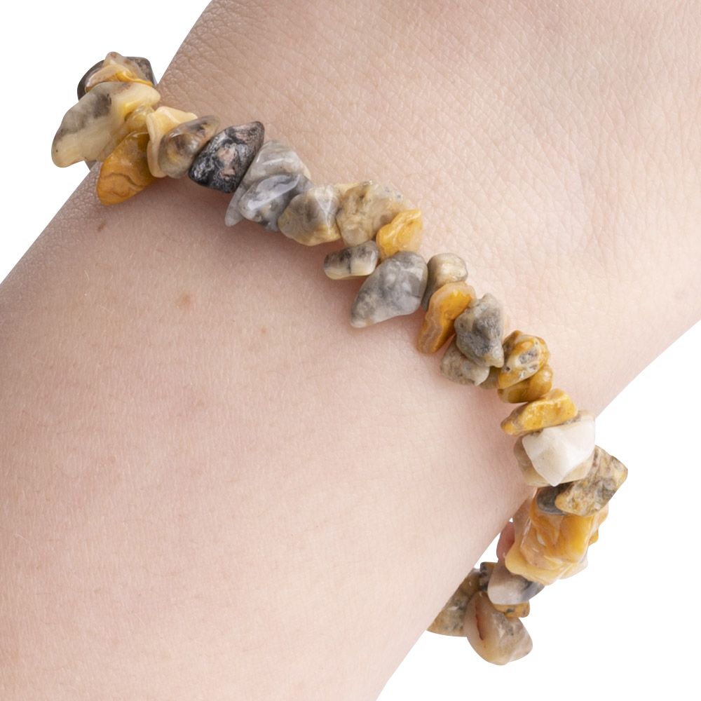 Crazy Lace agate chip bracelet