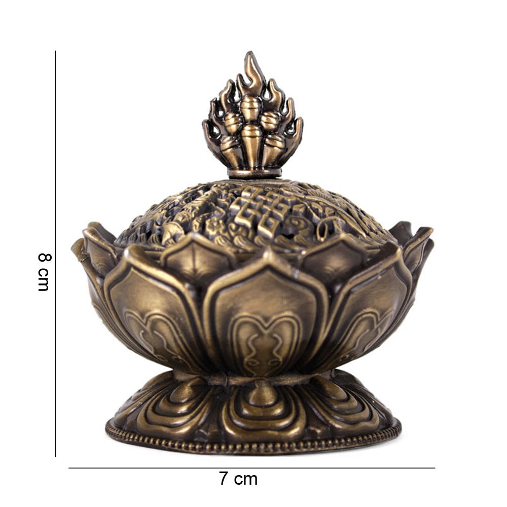 Metal lotus cone burner