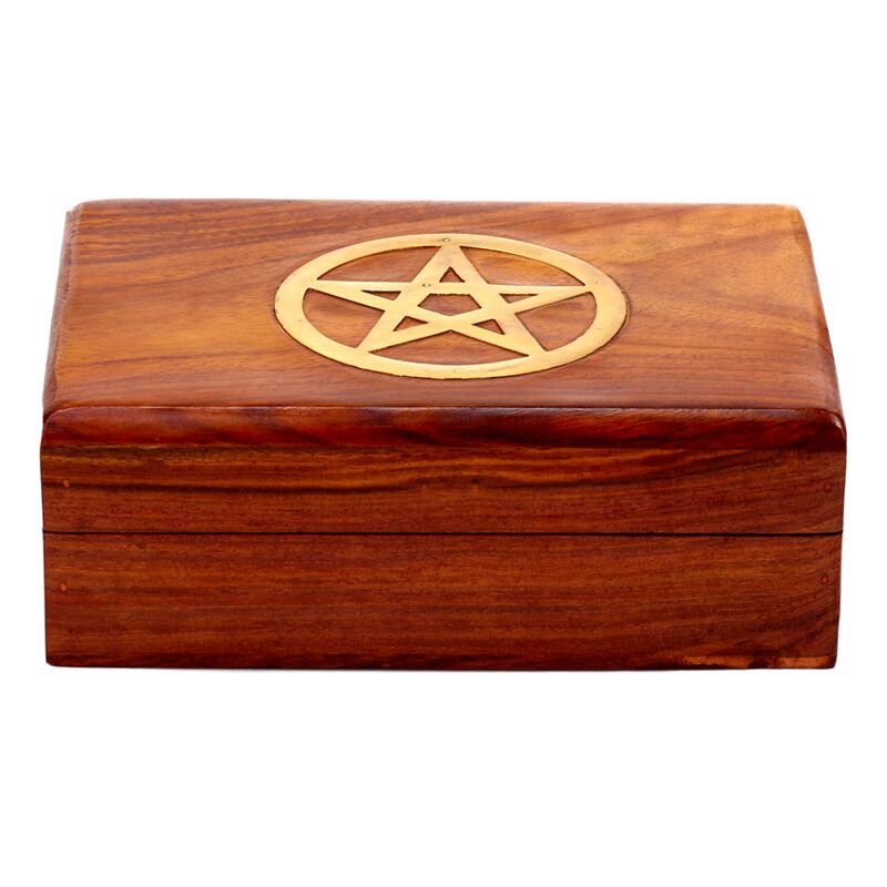 Wooden pentagram box