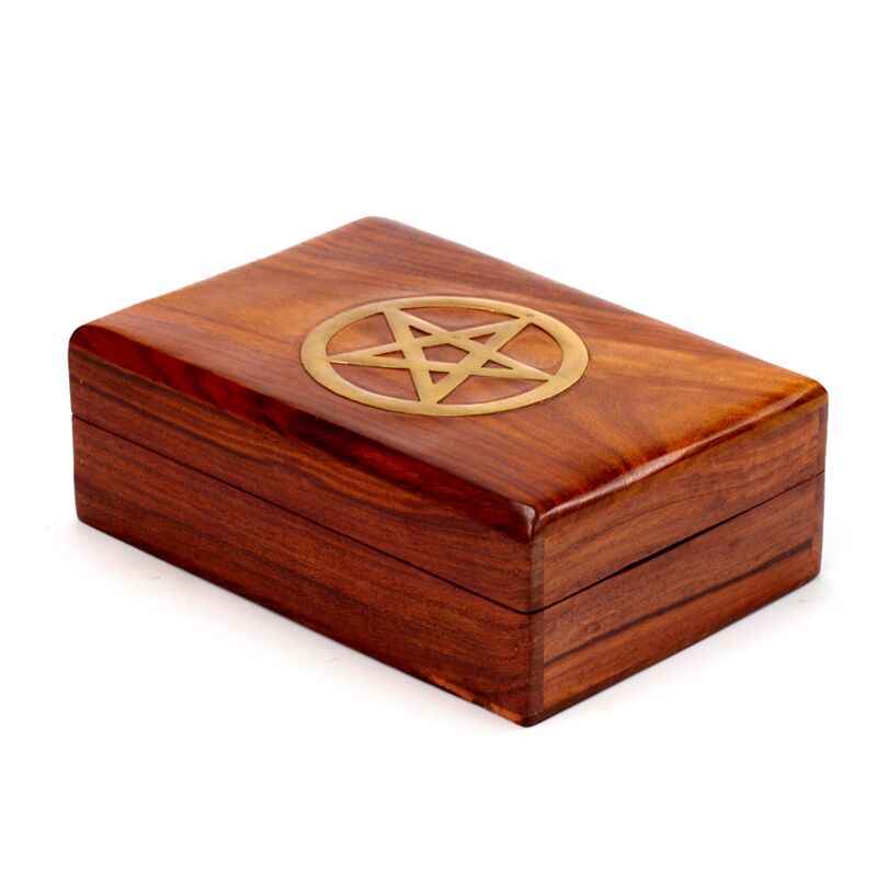 Wooden pentagram box