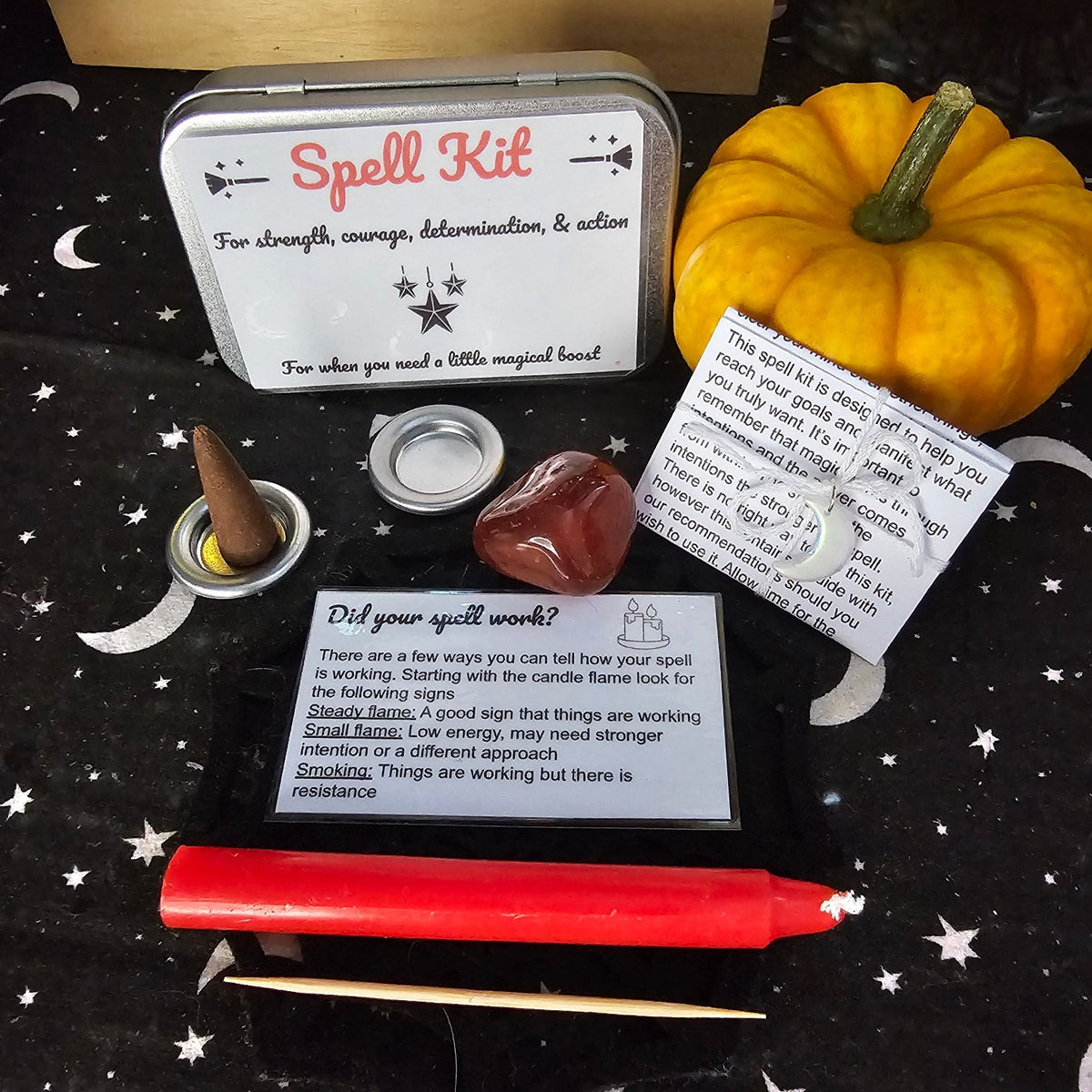 Red spell kit, for courage and strength