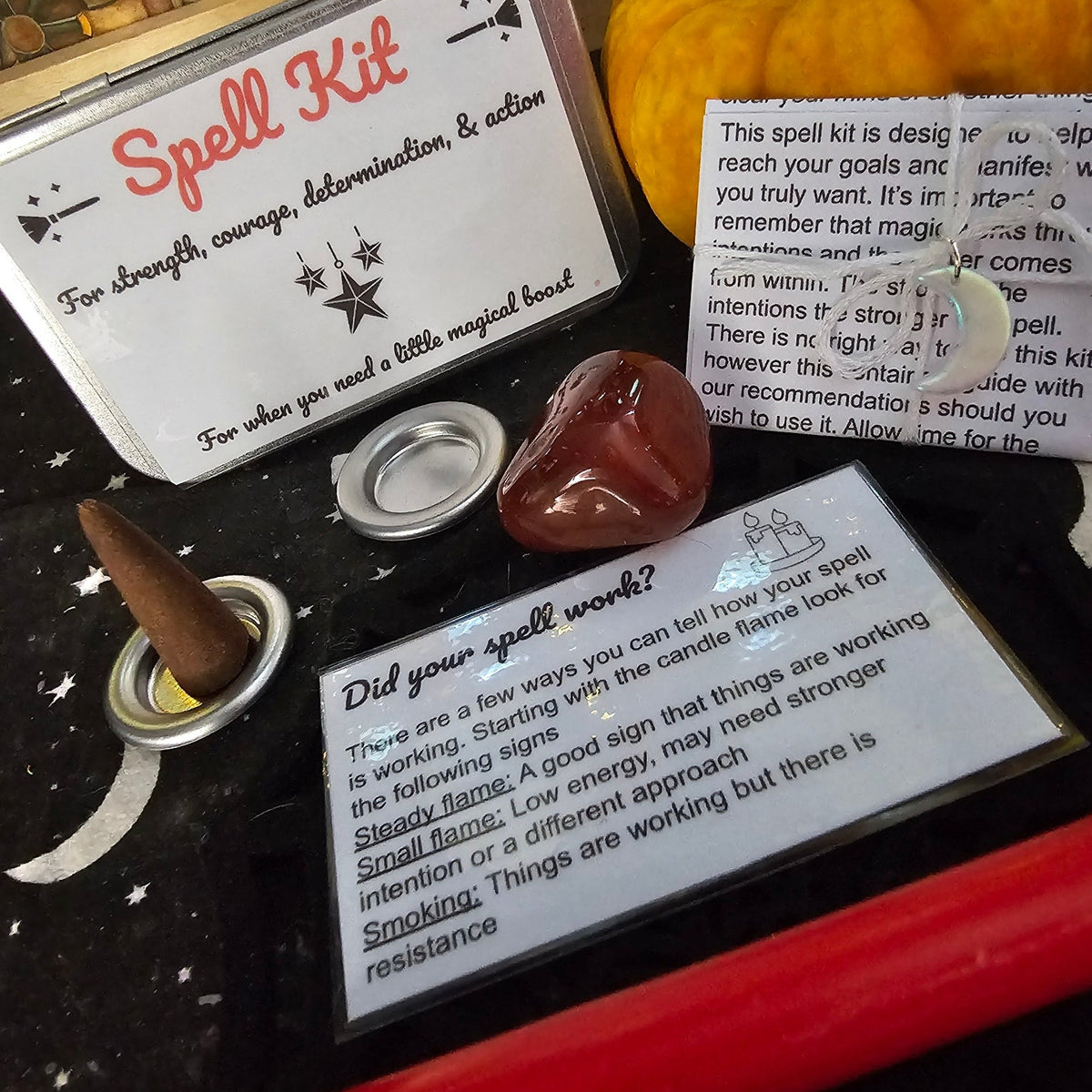 Red spell kit, for courage and strength