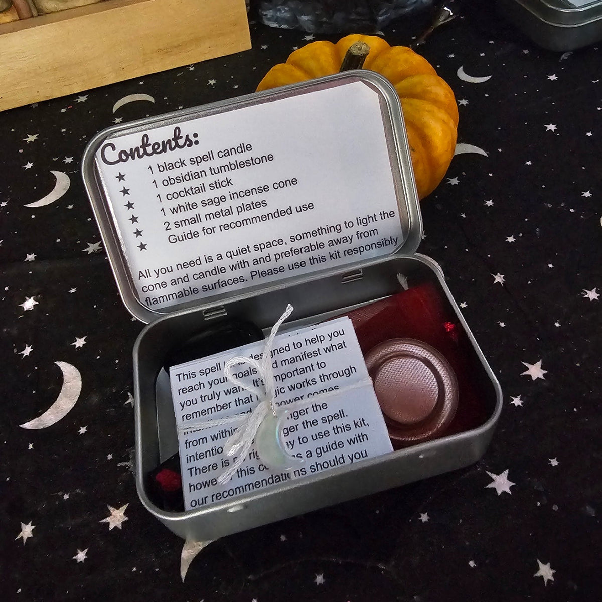 black spell kit - for banishing and protection