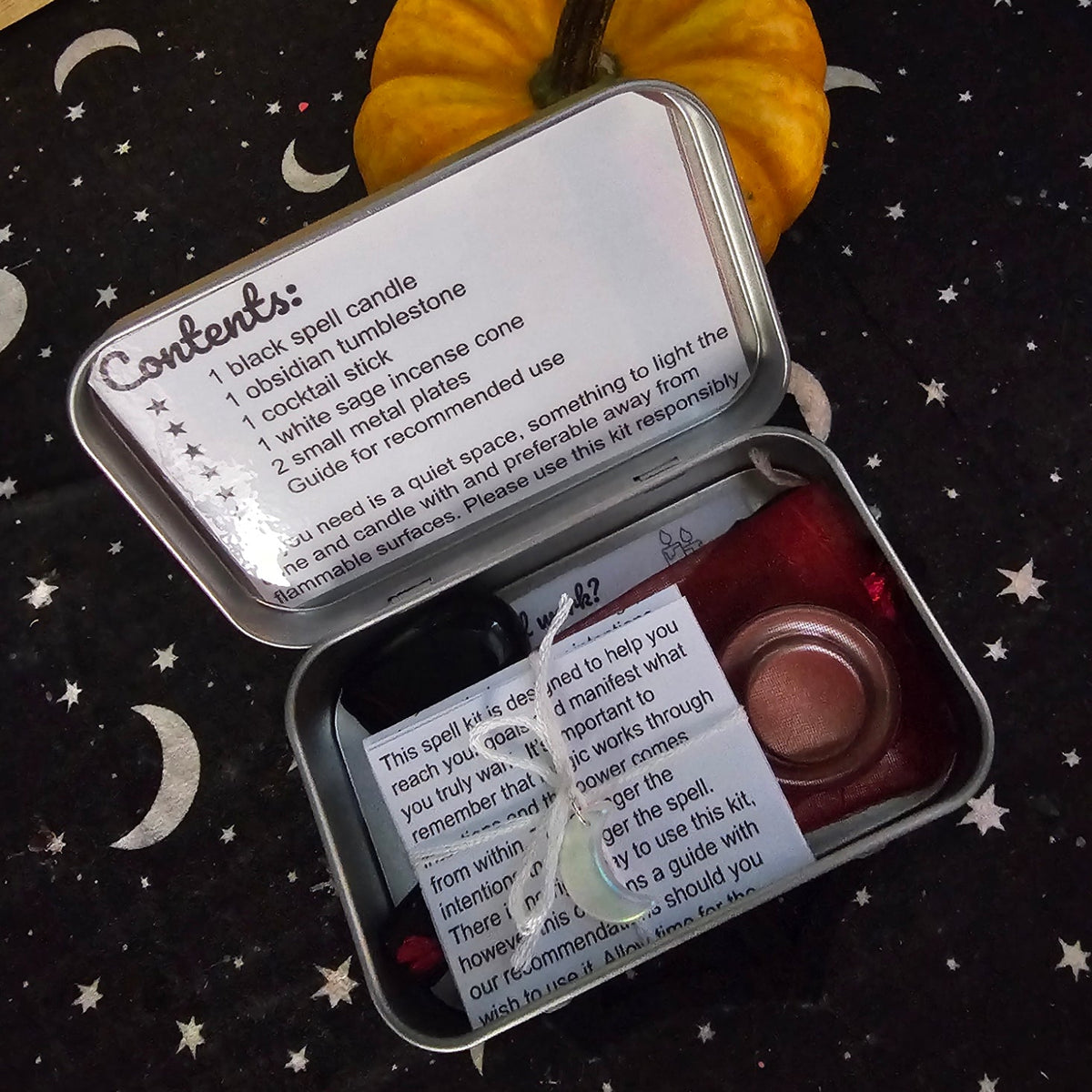 black spell kit - for banishing and protection