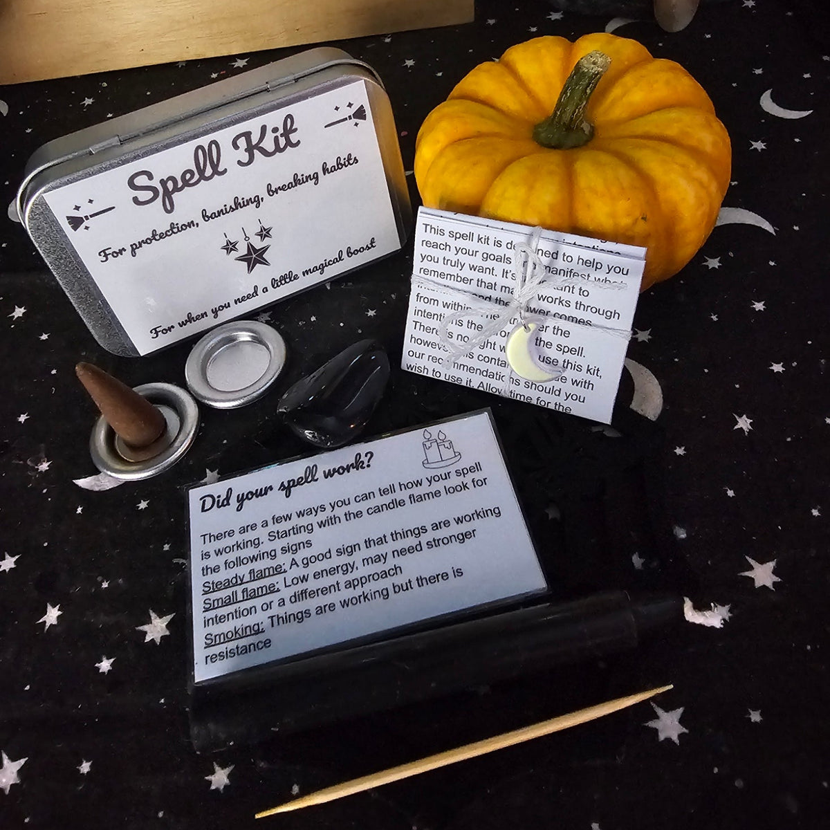 black spell kit - for banishing and protection