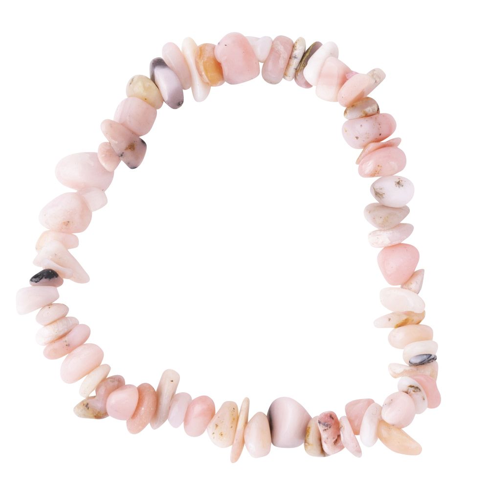 Pink opal crystal chip bracelet