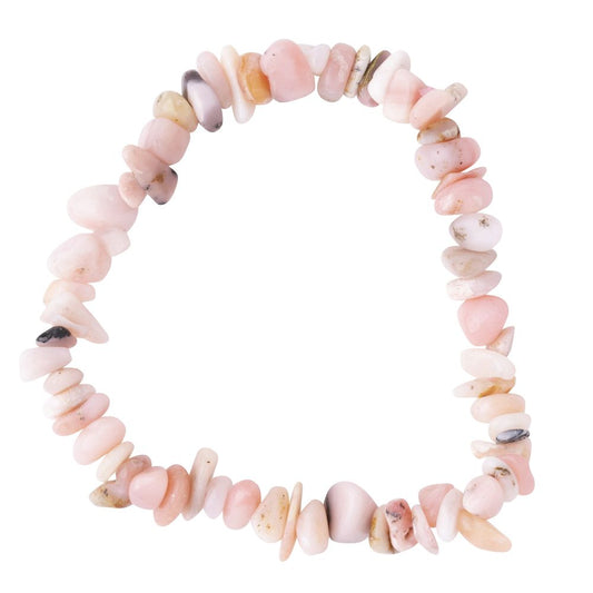 Pink opal crystal chip bracelet