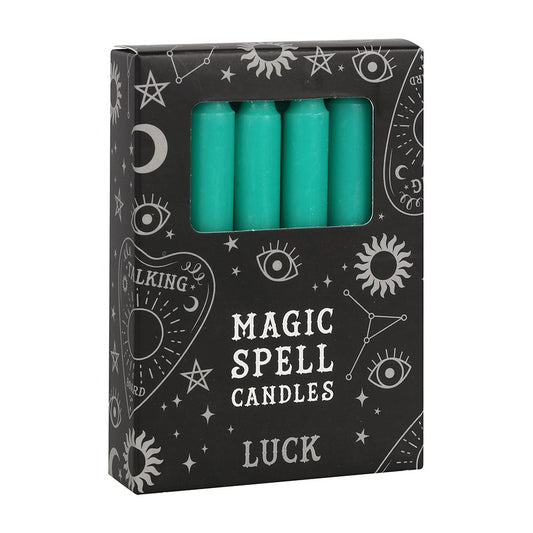 Green 'Luck' Spell Candles 12pk