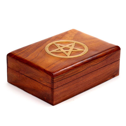 Wooden pentagram box